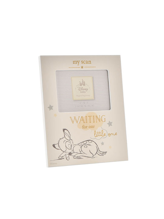 Disney Bambi Παιδική Κορνίζα Ξύλινη Λευκή 14x17.5cm