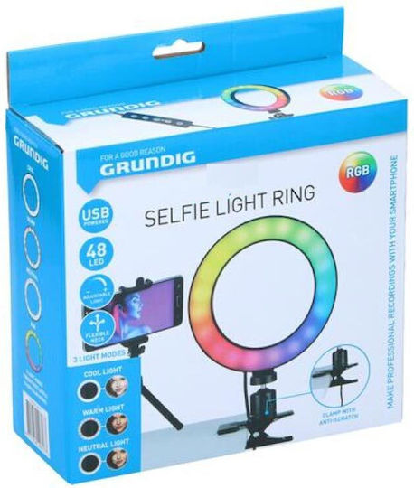 Grundig Lumină Inelară RGB 16cm Cu Inel De Iluminare Pentru Telefon