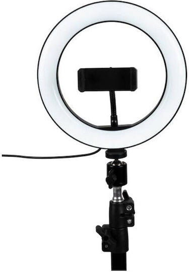 Grundig Ringlicht 30cm mit 2 Stativs (Schreibtisch & Boden) und Handyhalter