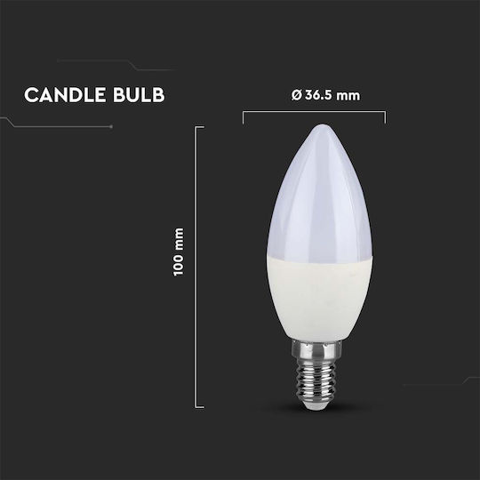 V-TAC Vt-226 LED Bulb 4.5W 100mm for Socket E14 Warm White 470lm