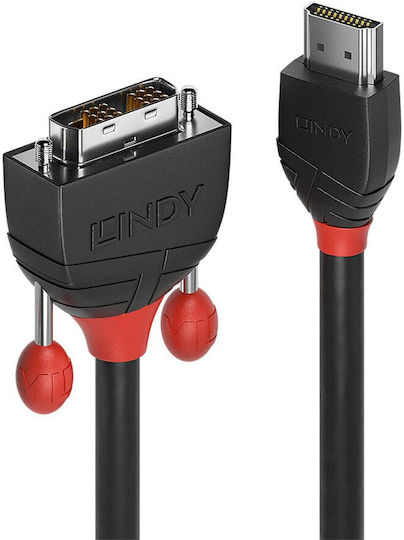 Lindy Cablu DVI-D - HDMI de sex masculin 2m Negru (36272)