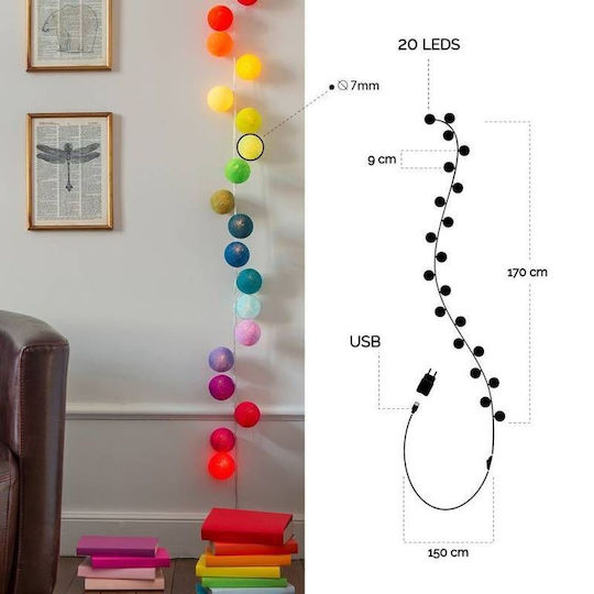 La Case de Cousin Paul Led Garland Plastic Kids Wall Light Hanoi