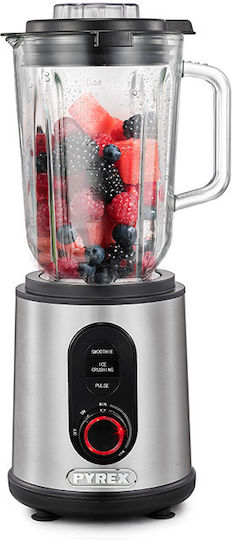 Pyrex SB-870 Blender for Smoothies with Glass Jug 1.5lt 1200W Inox