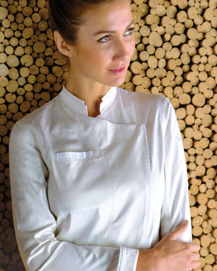 Lafont Σακάκι Σεφ Γυναικείο Μαύρο με Μακρύ Μανίκι Solanum
