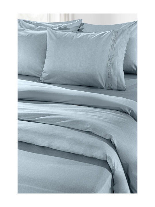 Guy Laroche Duvet Cover Cotton Queen 255x245 Color Plus Light Blue