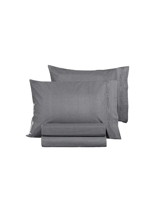Guy Laroche Bettbezug Baumwolle Einzelbett 165x225 Color Plus Gray