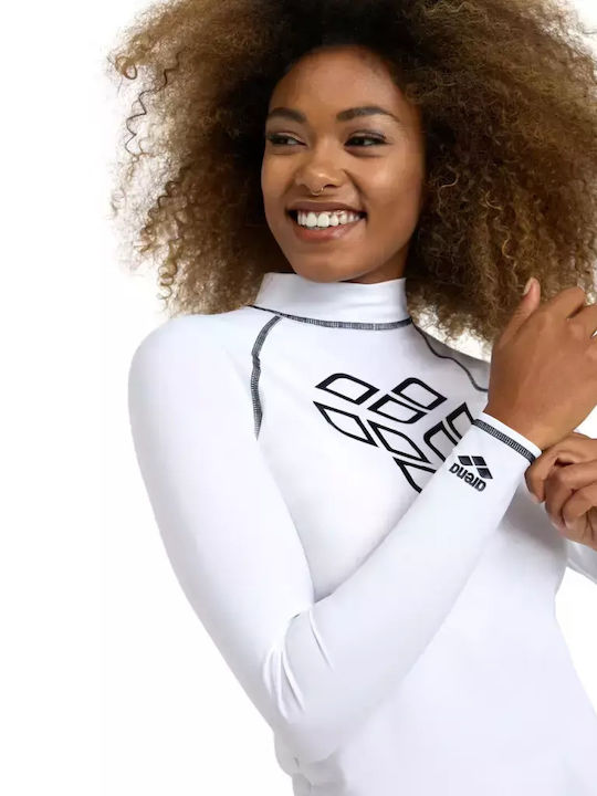 Arena Rash Vest UPF 40+ Women Long Sleeve Sun Protection Shirt White