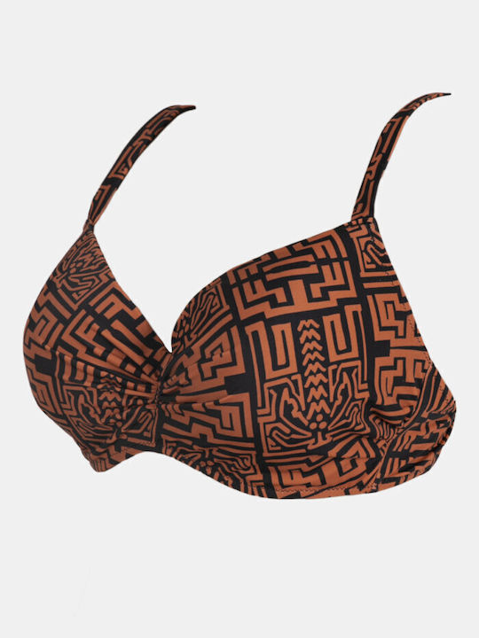 Rock Club Bikini Bra BP-2328 Brown BP2328.totem