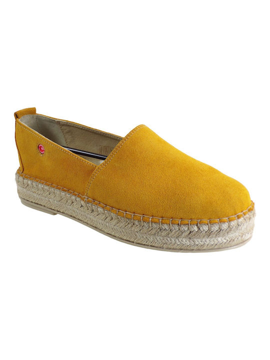 Robinson Wildleder Damen Espadrilles in Gelb Farbe