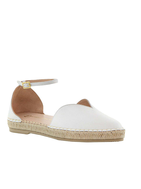 Mourtzi Women's Leather Espadrilles White