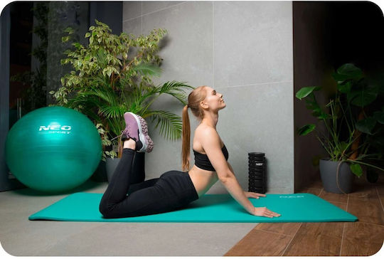 NEO Sport Fitnessmatte Pilates Türkis mit Tragegurt (183x60x1.5cm)