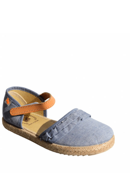 Vulladi Παιδικές Espadrilles mit Bügel- und Schleifenverschluss Blau