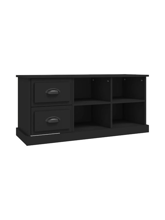 Particle Board TV Furniture with Drawers Black L102xW35.5xH47.5cm