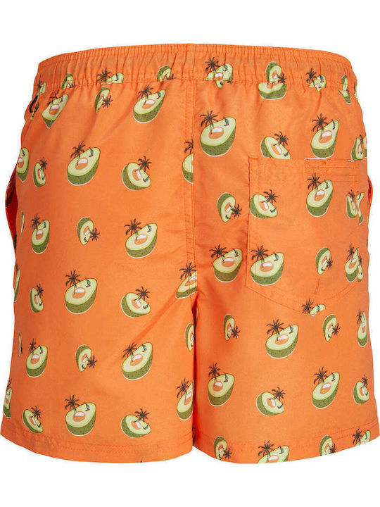 Men's Swimwear Shorts Orange with Patterns