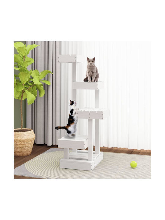 vidaXL Scratching Post Cat Trees White 45.5x49x103cm