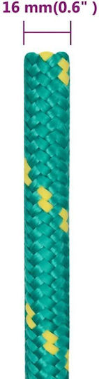 vidaXL Σnur Tricotat 16mm 250m Polipropilenă Green