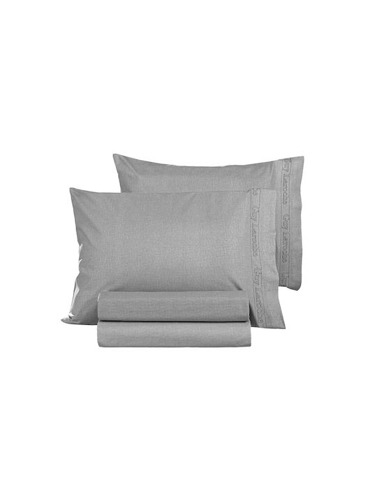 Guy Laroche Sheet Double with Elastic 140x200+32cm. Color Plus Silver