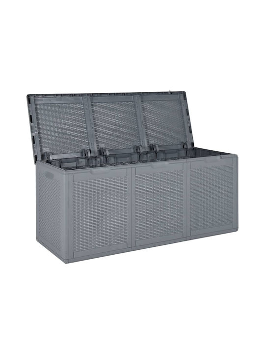vidaXL Outdoor Storage Box 270lt Gray L118.5xW44.5xH51cm