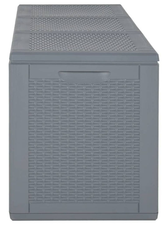 vidaXL Outdoor Storage Box 270lt Gray L118.5xW44.5xH51cm