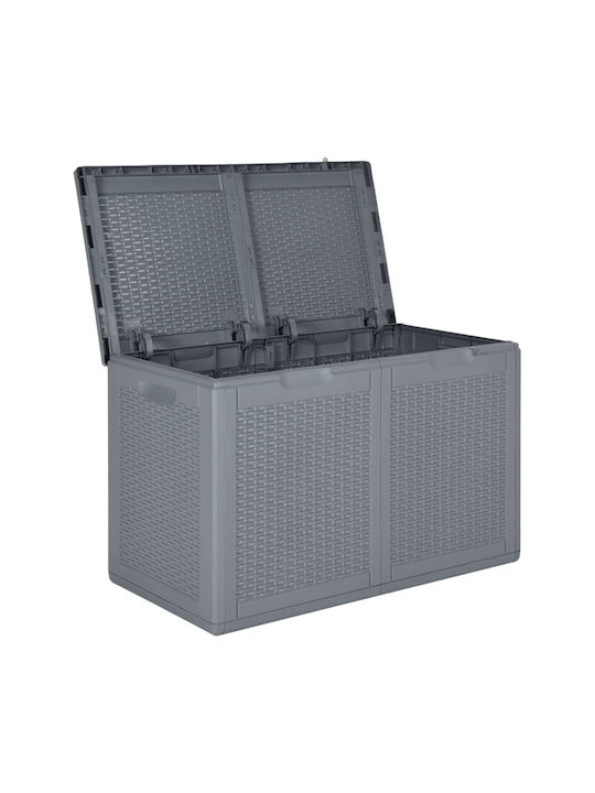 vidaXL Outdoor Storage Box 180lt Gray L80.5xW44.5xH51cm