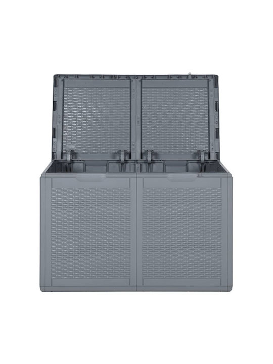 vidaXL Outdoor Storage Box 180lt Gray L80.5xW44.5xH51cm