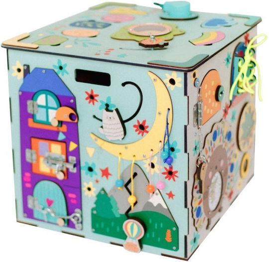 Eli Neli Activity Cube Activity Cube made of Wood with Lights for 24++ Months