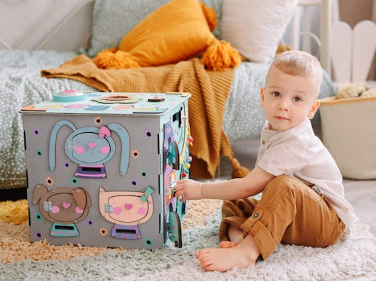 Eli Neli Activity Cube Activity Cube made of Wood with Lights for 24++ Months