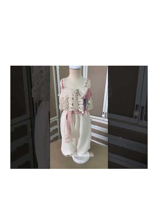 Nst Nastasia Katherine Doyley Dyer Beige Knitted Jumpsuit Baptism