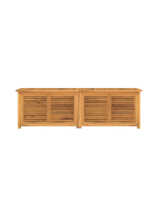 vidaXL Wooden Outdoor Storage Box Brown 175x50x53cm