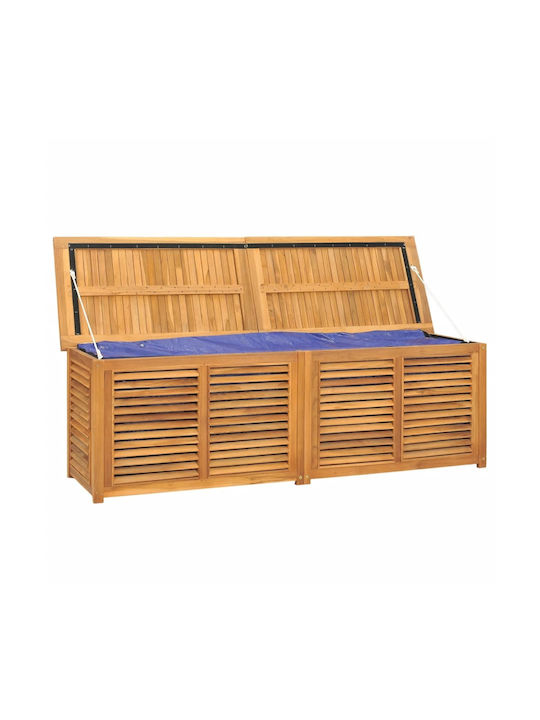 vidaXL Wooden Outdoor Storage Box Brown 175x50x53cm