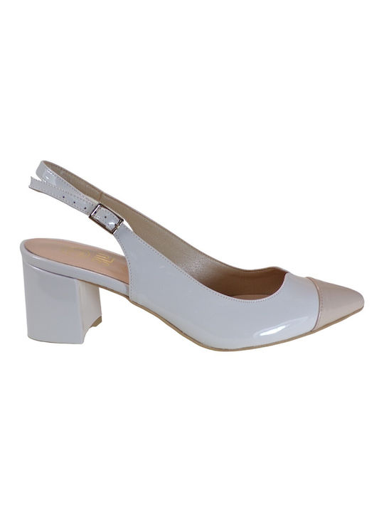 Katia Shoes Pantofi pentru femei Pantofi pompe 16-5089 Cream-Powder Lustrini 109398