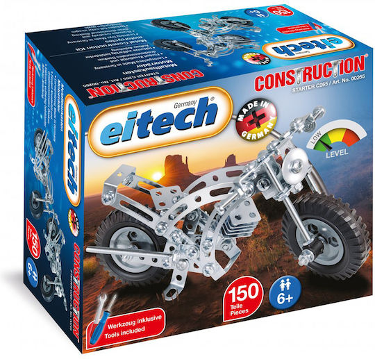 Eitech Joc de construcție din metal Motocicletă pentru copii de 6++ ani