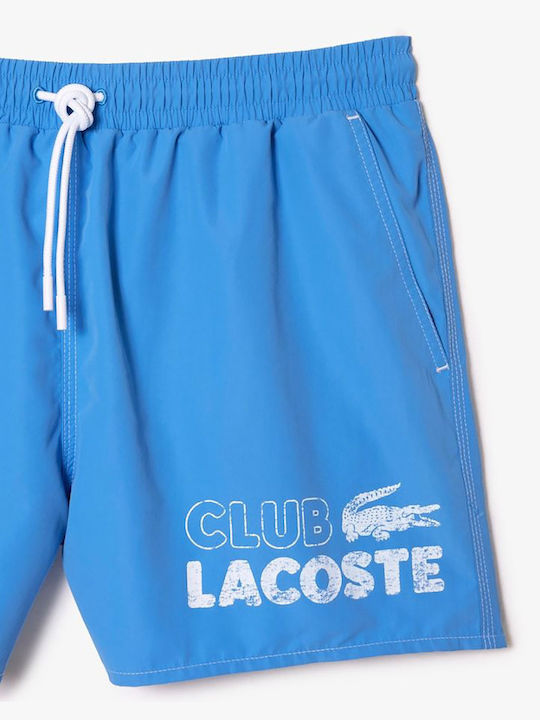 Lacoste Men's Swimwear Shorts Light Blue with Patterns