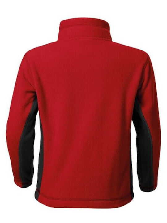 Kinderstrickjacke Fleece Rot