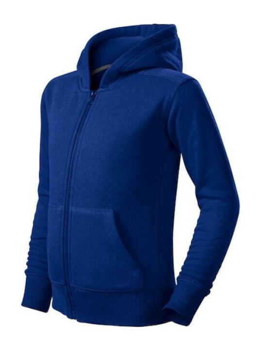 Malfini Boys Hooded Sweatshirt with Zipper Blue