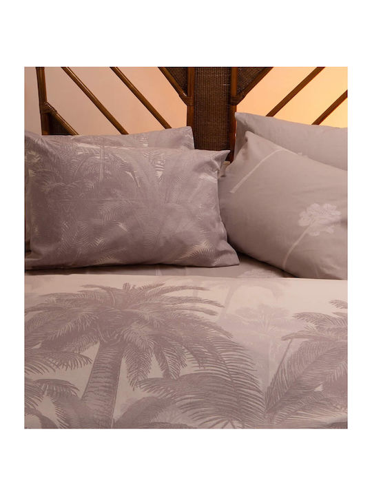 Melinen Sheet Sets Single with Elastic 100x200+32cm. Purge Gray 3pcs