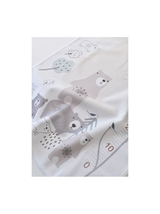 Bi Baby Bear Family Αδιαβροχοποιημένο Σελτεδάκι Λευκό 50x75εκ.