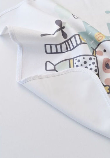 Bi Baby Rain Teddy Bear Wasserdichtes Wickeltuch Weiß 50x75cm.