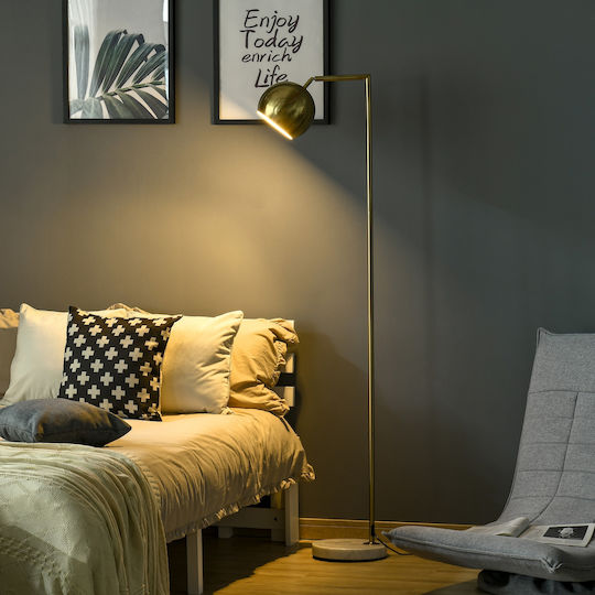 HomCom Vintage Lampa de podea Auriu