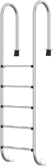 vidaXL Pool Ladder Stainless Steel 54x38x211cm Silver