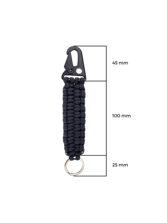 EDCX Μπρελόκ Paracord 2 σε 1 μαύρο