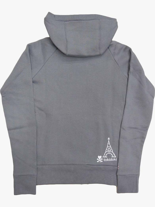 Women's Sweatshirt Jacket Hooded Gray