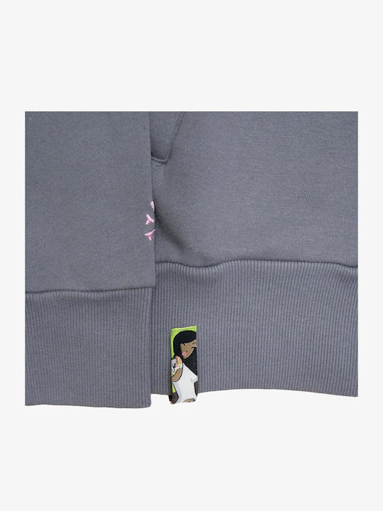 Women's Sweatshirt Jacket Hooded Gray