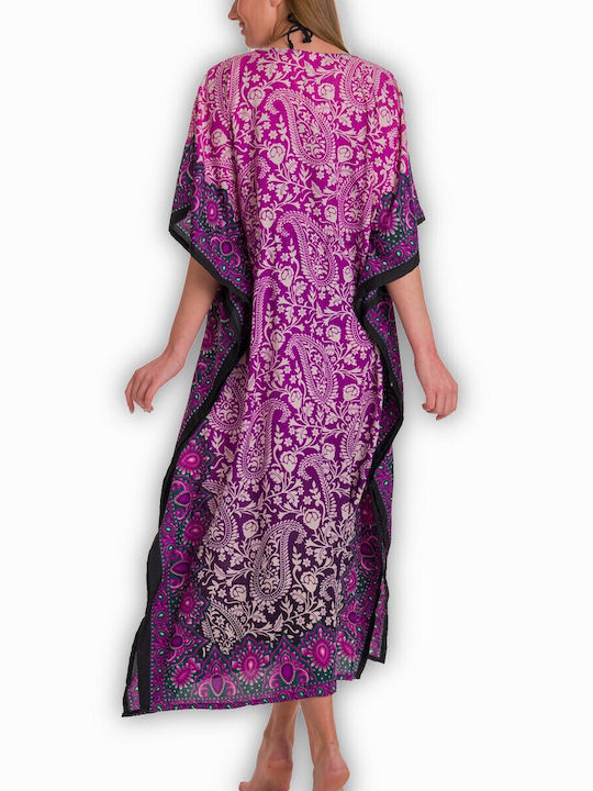 LONG PURPLE BEACH KAFTAN