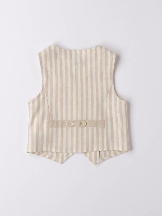 iDO Boys Vest with Buttons Beige