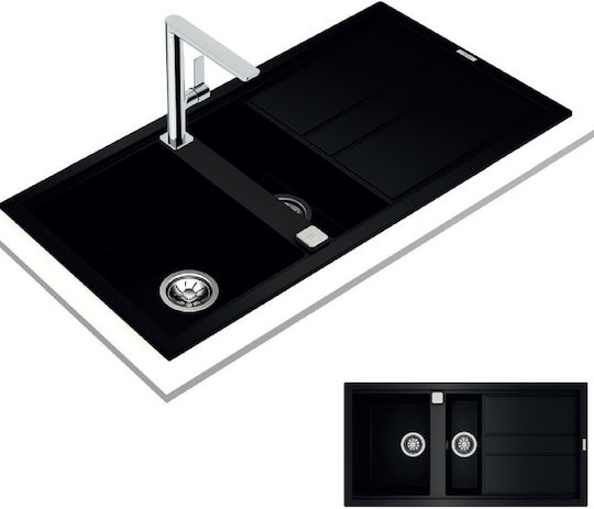 Teka Nova 60 B-TG 1½B 1D Ένθετος Αριστερός από Συνθετικό Γρανίτη Μ100xΠ51cm
