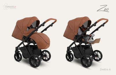 Camarelo Zeo Eco 3 in 1 Verstellbar 3 in 1 Baby Kinderwagen Geeignet für Neugeborene Braun