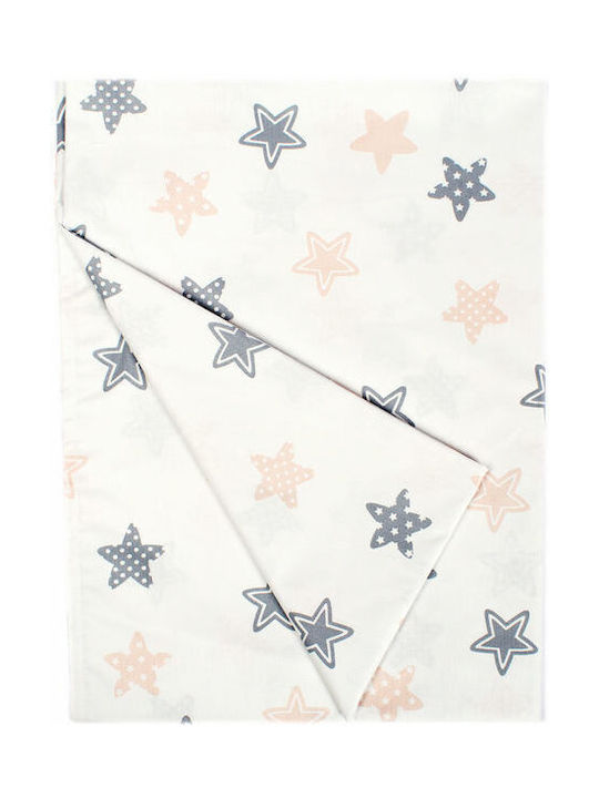 Dimcol Sheet Set Single Cotton Star 103 Grey 160x240cm 3pcs