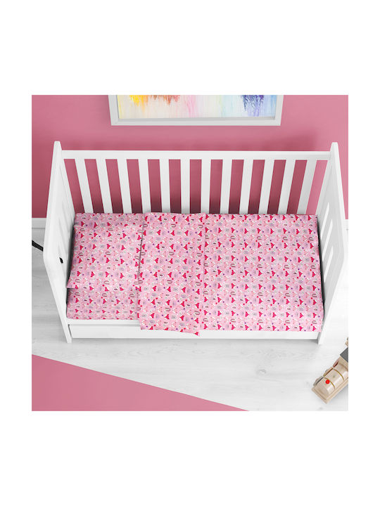 Dimcol Fox Pink Baby Sheets 80x110cm