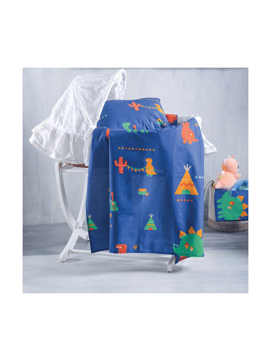 Rythmos Tobias Baby Sheet Cradle Cotton Blue 80x110cm